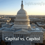Front view of the white dome of the U.S. Capitol building in Washington, D.C., the legislative meeting place for Congress.