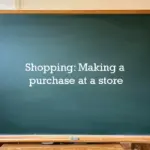 Shopping making a purchase at a store