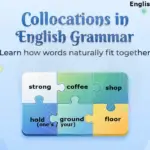 A 2x3 puzzle grid showing interlocking English collocations including strong coffee, coffee shop, and hold ground.